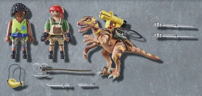 Foto 3 | Foto 3 | Juguete Playmobil Deinonychus Con Jaden Con Cañón Y Flechas Plateadas - Venta Internacional.