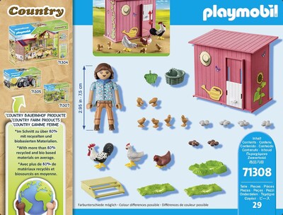 Foto 2 | Foto 2 | Gallinero Toy Playmobil Con 3 Nidos Y Cesta Para Huevos Frescos - Venta Internacional.