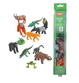 Foto 1 | Foto 1 | Figuras De Juguete Wild Republic Rainforest Nature Tube, 12 Piezas - Venta Internacional.