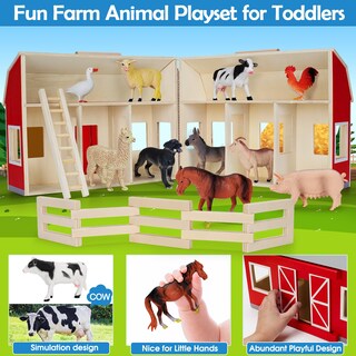 Foto 2 | Foto 2 | Juguetes Farm Animals Yeebay Para Niños De Más De 3 Años Con Granero Grande De Madera - Venta Internacional.