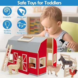 Foto 4 | Foto 4 | Juguetes Farm Animals Yeebay Para Niños De Más De 3 Años Con Granero Grande De Madera - Venta Internacional.