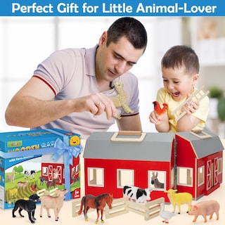 Foto 5 | Foto 5 | Juguetes Farm Animals Yeebay Para Niños De Más De 3 Años Con Granero Grande De Madera - Venta Internacional.