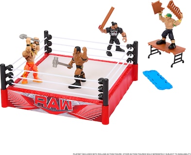 Foto 5 | Foto 5 | Anillo De Rebote Playset Mattel Wwe Knuckle Crunchers Con Figura - Venta Internacional.