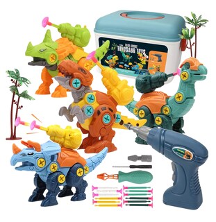 Foto 1 | Foto 1 | Juego de Dinosaurios para Niños con Taladro y Ventosas