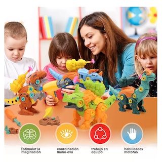 Foto 4 | Foto 4 | Juego de Dinosaurios para Niños con Taladro y Ventosas