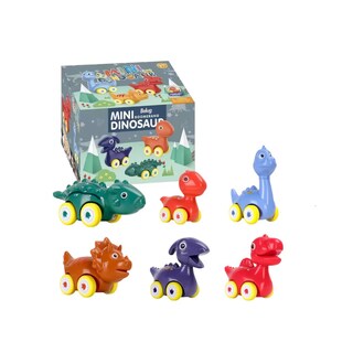 Foto 1 | Foto 1 | Set De 6 Carritos Belug De Dinosaurios 6 Piezas