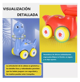 Foto 5 | Foto 5 | Set De 6 Carritos Belug De Dinosaurios 6 Piezas