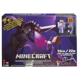Foto 6 | Foto 6 | Figura De Acción Mattel Minecraft Ultimate Ender Dragon Con Steve - Venta Internacional.
