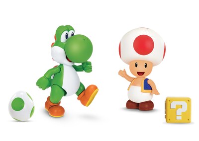 Foto 1 | Foto 1 | Figura De Acción Super Mario Nintendo 10 Cm Yoshi & Toad, Paquete De 2 - Venta Internacional.