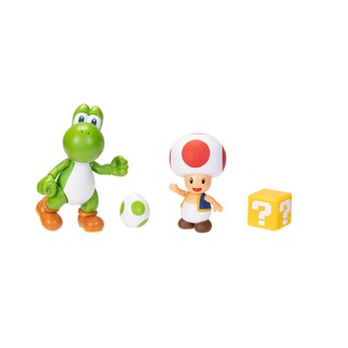 Foto 3 | Foto 3 | Figura De Acción Super Mario Nintendo 10 Cm Yoshi & Toad, Paquete De 2 - Venta Internacional.
