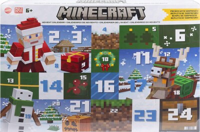 Foto 1 | Foto 1 | Calendario De Adviento Mattel Minecraft Con Figuras De Acción De 3,25 Pulgadas - Venta Internacional.
