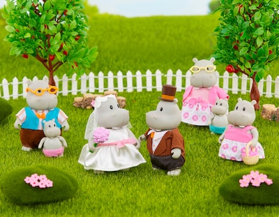 Foto 2 | Foto 2 | Set De Boda De La Familia Pitterpotemus Hippo De Toy Li'l Woodzeez - Venta Internacional.