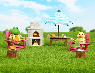 Foto 4 | Foto 4 | Toy Backyard Furniture Playhouse Lil Woodzeez Con Hoguera - Venta Internacional.