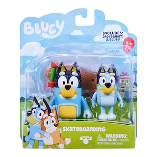 Foto 2 | Foto 2 | Set De Figuras Bluey Skateboarding De 6 35 Cm Y Papá De 8 3 Cm Paquete De 2 - Venta Internacional.