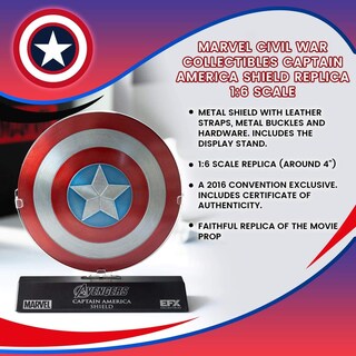 Foto 7 | Foto 7 | Réplica Coleccionable Del Escudo Del Capitán América A Escala 1:6 De Marvel - Venta Internacional.