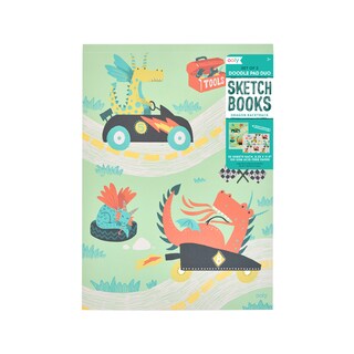 Foto 1 | Foto 1 | Bloc de Bocetos Ooly Multicolor Dragon Race Tracks Doodle Pad Sketchbook 2 Piezas
