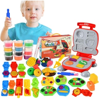 Foto 6 | Foto 6 | Juguete de Cocina con Forma de Hamburguesa con Arcilla 40 Piezas para niños - Venta Internacional