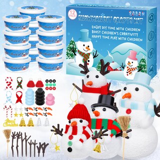 Foto 1 | Foto 1 | Kit De Manualidades Con Muñecos De Nieve Eoboh Christmas Con Arcilla Secada Al Aire Para Niños - Venta Internacional.