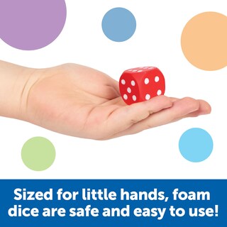 Foto 3 | Foto 3 | Foam Dice Learning Resources Con Puntos Rojos Y Azules, 6 Caras, Juego De 2 - Venta Internacional.