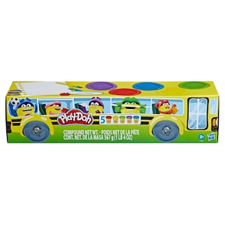 Foto 2 | Foto 2 | Autobús Escolar Clay Play-doh, Paquete Variado De 5 Unidades, Hasbro - Venta Internacional.
