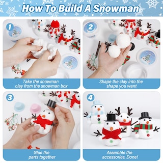 Foto 7 | Foto 7 | Kit para Construir Muñeco de Nieve Eoboh con 24 Unidades de Arcilla Blanca - Venta Internacional