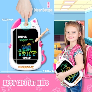 Foto 5 | Foto 5 | Venta Internacional - Tableta De Escritura Lcd Drawing Doodle Board Gjzz Para Niños, Color Rosa