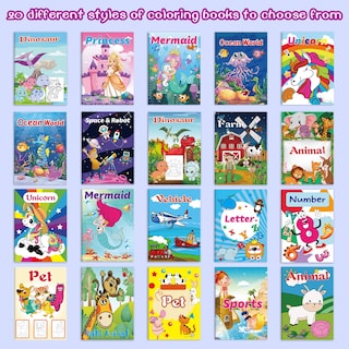 Foto 2 | Foto 2 | Venta Internacional - Libros Para Colorear Kalysky Para Niños, Paquete De 20 Con 240 Imágenes De 5,1 X 7