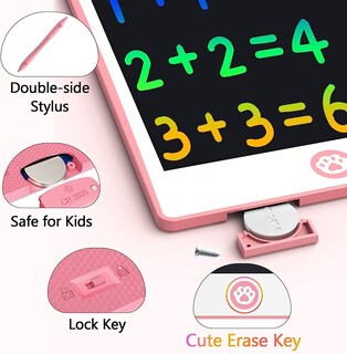 Foto 3 | Foto 3 | Venta Internacional - Tableta De Escritura Lcd Hockvill Para Niños De 8.8 Pulgadas, Rosa Y Más De 3 Años