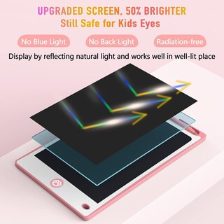 Foto 4 | Foto 4 | Venta Internacional - Tableta De Escritura Lcd Hockvill Para Niños De 8.8 Pulgadas, Rosa Y Más De 3 Años
