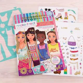Foto 3 | Foto 3 | Cuaderno De Bocetos De Diseño De Moda Make It Real Flooming Vibes - Venta Internacional.