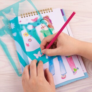 Foto 5 | Foto 5 | Cuaderno De Bocetos De Diseño De Moda Make It Real Flooming Vibes - Venta Internacional.