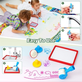 Foto 5 | Foto 5 | Tapete Water Doodle Jasonwell Aqua De 150 X 100 Cm Con Accesorios - Venta Internacional.