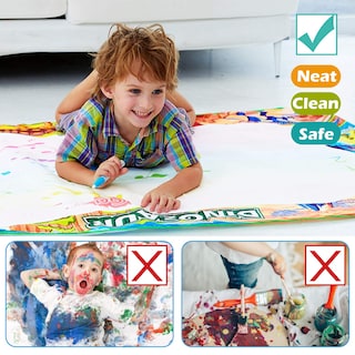 Foto 6 | Foto 6 | Tapete Water Doodle Jasonwell Aqua De 150 X 100 Cm Con Accesorios - Venta Internacional.