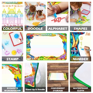 Foto 7 | Foto 7 | Tapete Water Doodle Jasonwell Aqua De 150 X 100 Cm Con Accesorios - Venta Internacional.