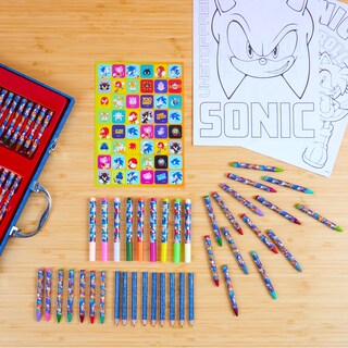 Foto 2 | Foto 2 | Set De Dibujo: Lápices De Colores De Sonic The Hedgehog, Más De 130 Unidades - Venta Internacional.