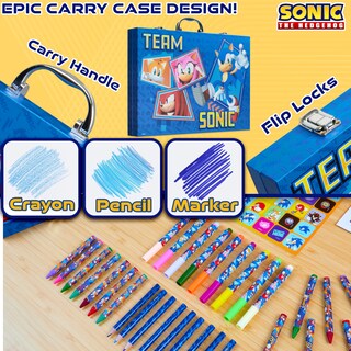 Foto 4 | Foto 4 | Set De Dibujo: Lápices De Colores De Sonic The Hedgehog, Más De 130 Unidades - Venta Internacional.
