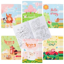 Libros Para Colorear Watinc Spring Para Niños, 24 Unidades Con 6 Fundas - Venta Internacional.