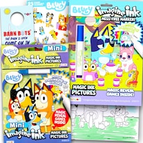 Set De Libros Para Colorear Disney Bluey Magic Ink Kids Con Pegatinas - Venta Internacional.
