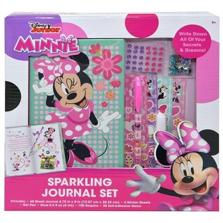 Foto 1 | Foto 1 | Set De Diarios Disney Minnie Mouse Con Pegatinas, Lentejuelas Y Gemas - Venta Internacional.