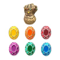 Juego De Alfileres De Solapa Marvel Avengers Infinity Gauntlet Con 6 Piedras - Venta Internacional.