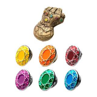 Foto 2 | Foto 2 | Juego De Alfileres De Solapa Marvel Avengers Infinity Gauntlet Con 6 Piedras - Venta Internacional.