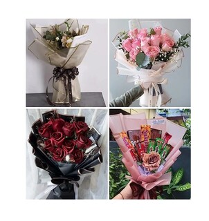 Foto 5 | Foto 5 | Papel Coreano Traslúcido Rosa para Bouquets Florales - 20 Hojas de 58cm x 58cm