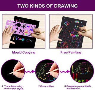 Foto 4 | Foto 4 | Venta Internacional - Kit Scratch Rainbow Arts Pigipigi Para Niños Con 60 Unidades