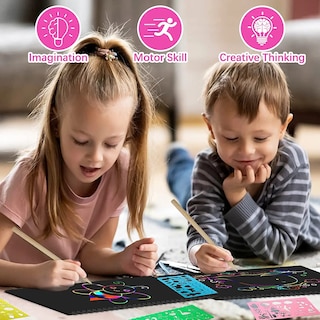 Foto 2 | Foto 2 | Venta Internacional - Set De Arte Scratch Paper Samasiagon, Paquete De 2, Para Niños Con Suministros