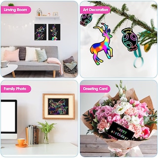 Foto 5 | Foto 5 | Venta Internacional - Set De Arte Scratch Paper Samasiagon, Paquete De 2, Para Niños Con Suministros