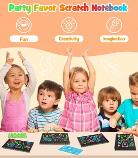 Foto 3 | Foto 3 | Cuaderno Scratch Pigipigi Rainbow Para Niños, Paquete De 10 Con Lápiz Capacitivo - Venta Internacional.