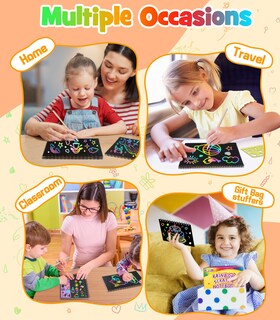 Foto 5 | Foto 5 | Cuaderno Scratch Pigipigi Rainbow Para Niños, Paquete De 10 Con Lápiz Capacitivo - Venta Internacional.