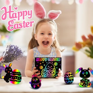 Foto 2 | Foto 2 | Juego De Papel Para Rascar Art Craft Rainbow Rmjoy Con 60 Piezas Para Niños - Venta Internacional.