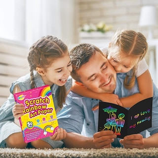 Foto 7 | Foto 7 | Juego De Papel Para Rascar Art Craft Rainbow Rmjoy Con 60 Piezas Para Niños - Venta Internacional.
