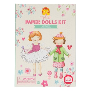 Foto 1 | Foto 1 | Kit De Muñecas De Papel Tiger Tribe, Diseño Vintage Y Vestido Para 2 Muñecas - Venta Internacional.